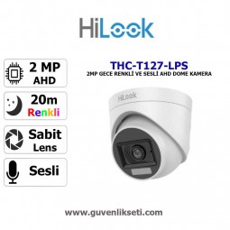 HILOOK THC-T127-LPS 2mp Gece Renkli ve Sesli Ahd Dome Kamera